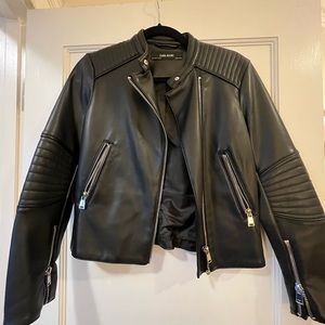 ZARA | moto leather jacket